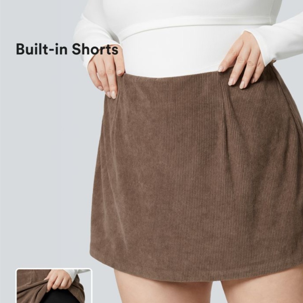 HALARA Brown Mini Skort
